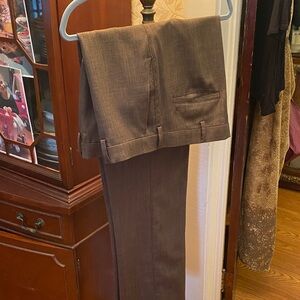Brown and charcoal Dress Pants - Classic Straight Leg size 40x32 100% polyester